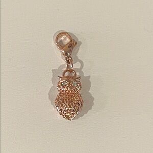 Origami Owi Elegant Rose Gold Owl Pendant Charm
